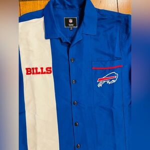Buffalo Bills, Little Earth NFL Strike Bowling Shirt, size small, unisex